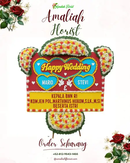 Papan Bunga Pernikahan Salambue